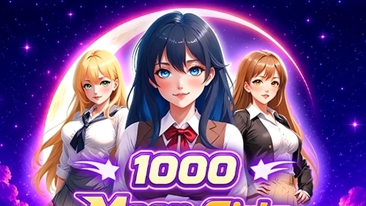 Ang 1000 Moon Girls slot interface na may pitong reels